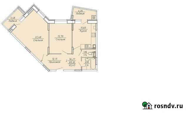 2-комнатная квартира, 73.2 м², 4/10 эт. на продажу в Рязани Рязань - изображение 1