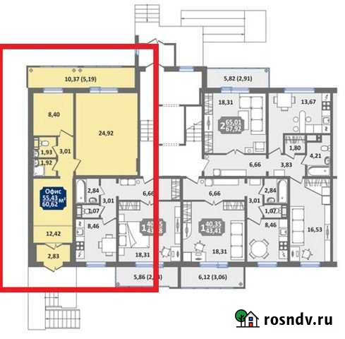 Офисное помещение, 60.62 кв.м. Челябинск - изображение 1