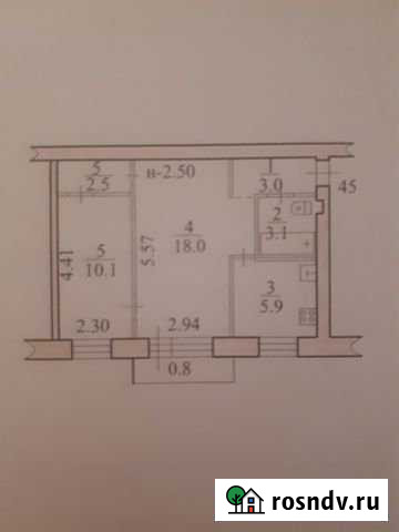2-комнатная квартира, 42 м², 5/5 эт. на продажу в Биробиджане Биробиджан - изображение 1