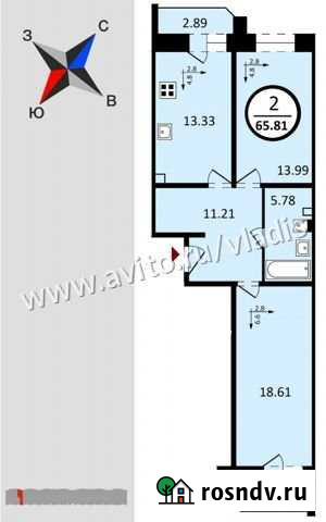 2-комнатная квартира, 65.8 м², 14/17 эт. на продажу во Владимире Владимир - изображение 1