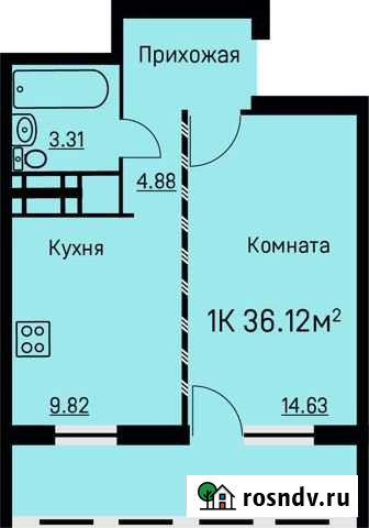 1-комнатная квартира, 36.1 м², 1/10 эт. на продажу в Перми Пермь - изображение 1