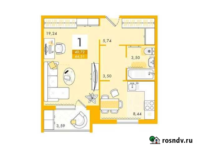1-комнатная квартира, 44 м², 2/10 эт. на продажу в Саратове Саратов - изображение 1