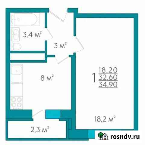 1-комнатная квартира, 34.9 м², 6/18 эт. на продажу в Рязани Рязань