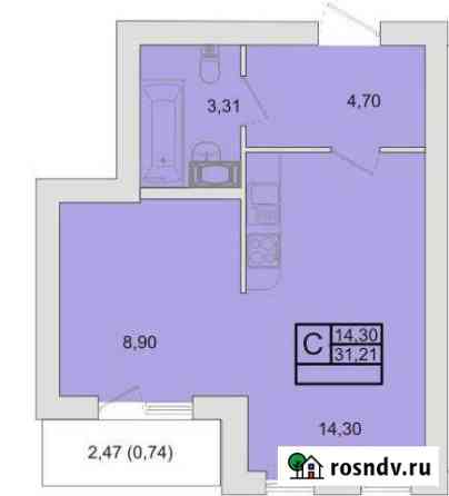 Квартира-студия, 31.2 м², 2/4 эт. на продажу в Щеглово Щеглово