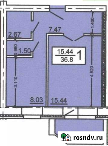 1-комнатная квартира, 37.5 м², 5/5 эт. на продажу в Черногорске Черногорск - изображение 1