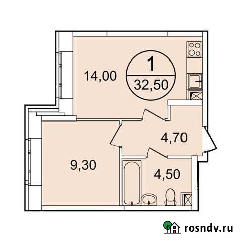 1-комнатная квартира, 32.5 м², 2/18 эт. на продажу в Люберцах Люберцы - изображение 1