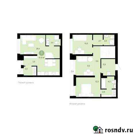 3-комнатная квартира, 94.4 м², 1/9 эт. на продажу в Тюмени Тюмень