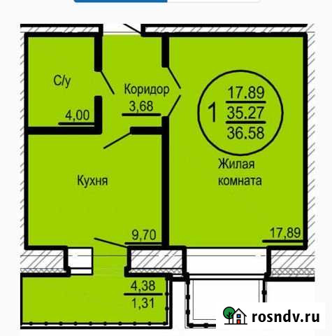 1-комнатная квартира, 36.6 м², 1/10 эт. на продажу в Хабаровске Хабаровск - изображение 1