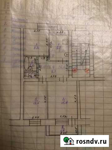 3-комнатная квартира, 58 м², 3/5 эт. на продажу в Краснослободске Республики Мордовия Краснослободск - изображение 1