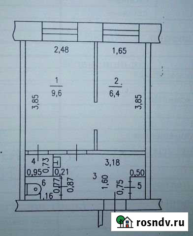 2-комнатная квартира, 23 м², 2/5 эт. на продажу в Зеленодольске Зеленодольск - изображение 1