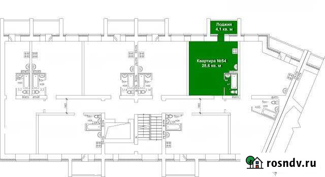 1-комнатная квартира, 28.6 м², 7/9 эт. на продажу в Кургане Курган - изображение 1