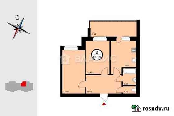 2-комнатная квартира, 66.2 м², 3/8 эт. на продажу во Владимире Владимир