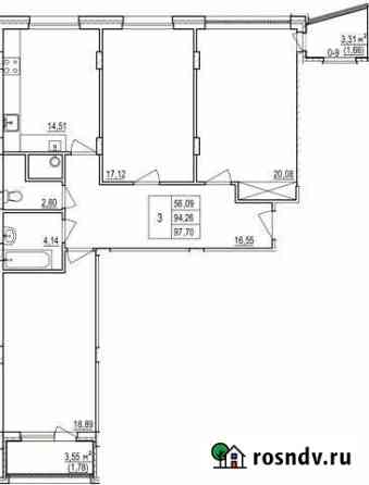 3-комнатная квартира, 97.5 м², 4/10 эт. на продажу в Твери Тверь