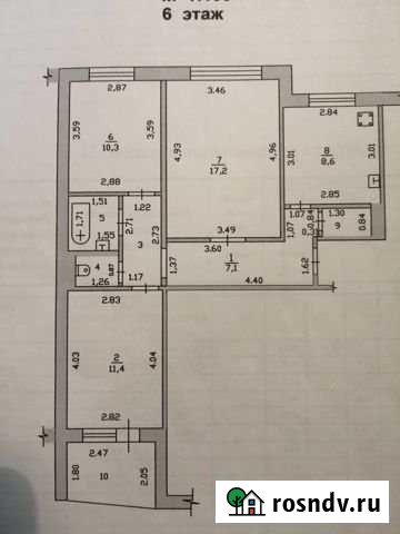 3-комнатная квартира, 63 м², 6/9 эт. на продажу в Тамбове Тамбов - изображение 1
