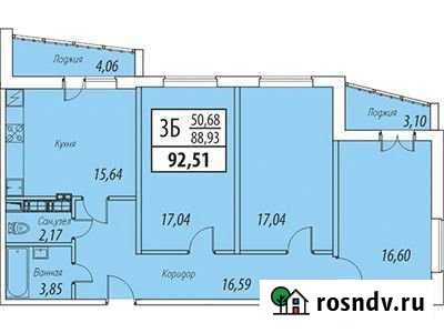 3-комнатная квартира, 92.5 м², 6/25 эт. на продажу в Чебоксарах Чебоксары - изображение 1