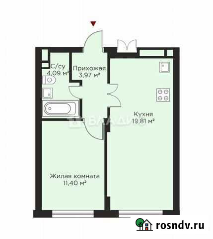 1-комнатная квартира, 36.6 м², 10/10 эт. на продажу в Нижнем Новгороде Нижний Новгород - изображение 1