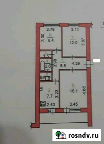 3-комнатная квартира, 58.4 м², 5/5 эт. на продажу в Орле Орёл - изображение 1