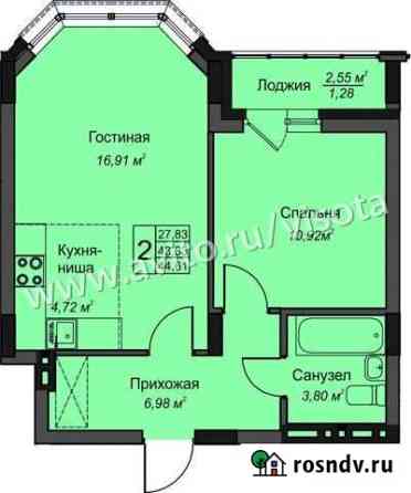 2-комнатная квартира, 44 м², 5/8 эт. на продажу в Новосибирске Новосибирск