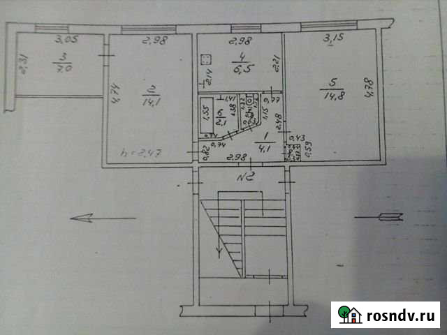 3-комнатная квартира, 50 м², 1/2 эт. на продажу в Товарково Товарково - изображение 1