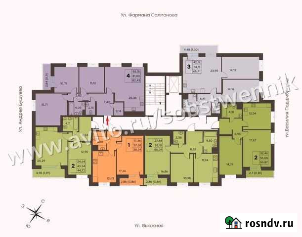 3-комнатная квартира, 82 м², 6/10 эт. на продажу в Тюмени Тюмень - изображение 1