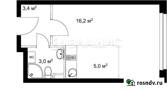 Квартира-студия, 27.6 м², 2/18 эт. на продажу в Нижнем Новгороде Нижний Новгород - изображение 1