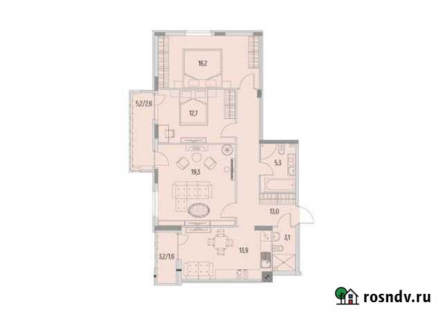 3-комнатная квартира, 87.7 м², 2/6 эт. на продажу в Калининграде Калининград - изображение 1