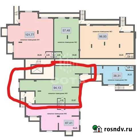 Продам помещение свободного назначения, 94.13 кв.м. Воронеж - изображение 1