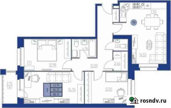 3-комнатная квартира, 86.4 м², 2/4 эт. на продажу в Кирове Киров