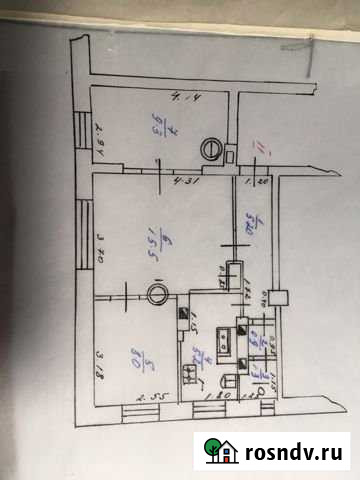 3-комнатная квартира, 45 м², 1/2 эт. на продажу в Красногородске Красногородск - изображение 1