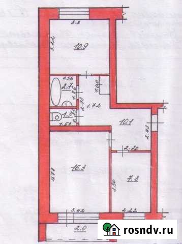 2-комнатная квартира, 49.1 м², 1/5 эт. на продажу в Новосемейкино Новосемейкино - изображение 1