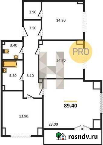 3-комнатная квартира, 89.4 м², 11/16 эт. на продажу в Челябинске Челябинск - изображение 1