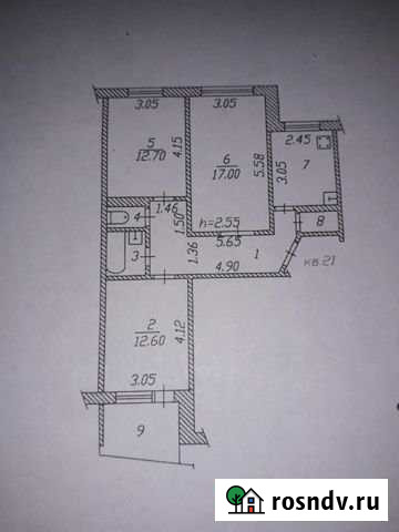 3-комнатная квартира, 70 м², 6/9 эт. на продажу в Чебоксарах Чебоксары - изображение 1