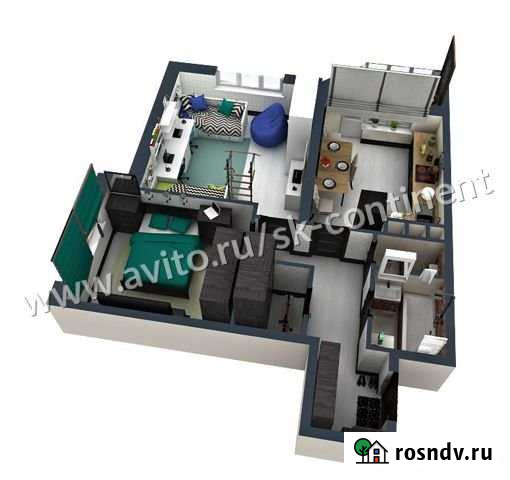 2-комнатная квартира, 61.6 м², 5/17 эт. на продажу в Коврове Ковров - изображение 1