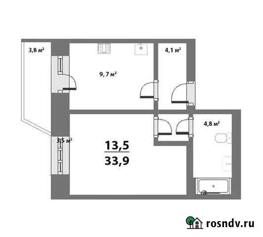 1-комнатная квартира, 33.9 м², 16/18 эт. на продажу во Владимире Владимир - изображение 1