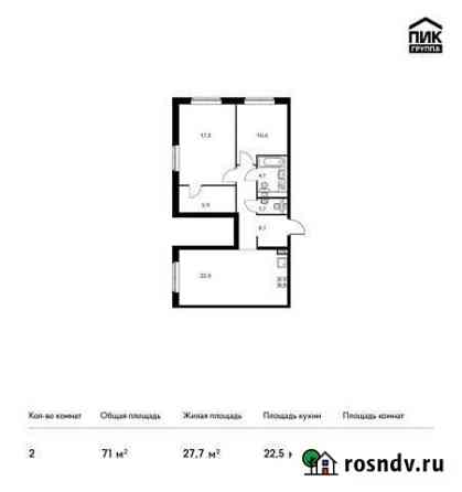 2-комнатная квартира, 71 м², 1/24 эт. на продажу в Видном Видное