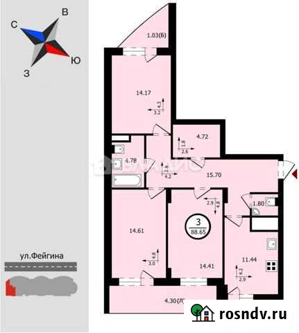3-комнатная квартира, 88.7 м², 1/17 эт. на продажу во Владимире Владимир - изображение 1