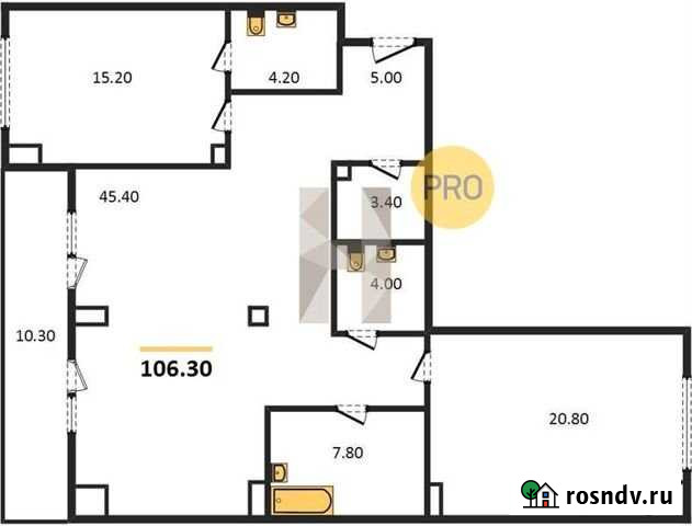 2-комнатная квартира, 106.3 м², 11/16 эт. на продажу в Челябинске Челябинск - изображение 1