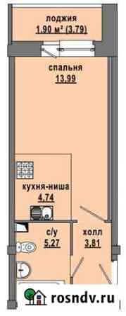 Квартира-студия, 28.7 м², 11/12 эт. на продажу в Отрадном Ленинградской области Отрадное