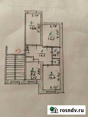 3-комнатная квартира, 67 м², 1/2 эт. на продажу в Новосиле Новосиль - изображение 1