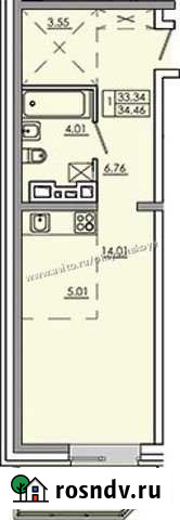 1-комнатная квартира, 37 м², 10/16 эт. на продажу в Иркутске Иркутск - изображение 1