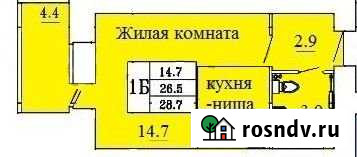 Квартира-студия, 28.7 м², 8/16 эт. на продажу в Чебоксарах Чебоксары - изображение 1