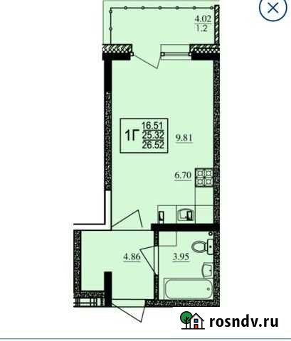 Квартира-студия, 30 м², 2/16 эт. на продажу в Иркутске Иркутск - изображение 1