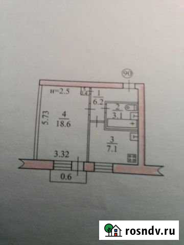 1-комнатная квартира, 35 м², 4/5 эт. на продажу в Биробиджане Биробиджан - изображение 1