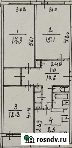 3-комнатная квартира, 73.3 м², 3/3 эт. на продажу в Светогорске Светогорск - изображение 1