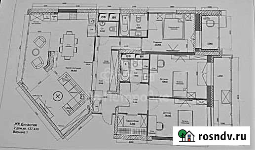 4-комнатная квартира, 118 м², 17/24 эт. на продажу в Москве Москва - изображение 1