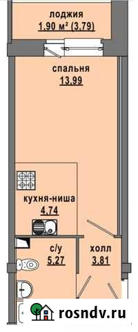 Квартира-студия, 28.8 м², 10/12 эт. на продажу в Отрадном Ленинградской области Отрадное - изображение 1