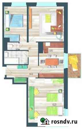 3-комнатная квартира, 81.1 м², 24/25 эт. на продажу в Красноярске Красноярск