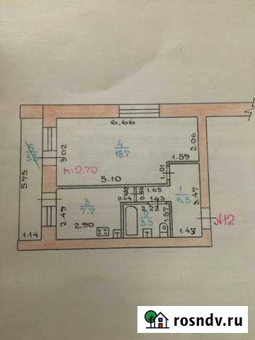 1-комнатная квартира, 41.2 м², 2/2 эт. на продажу в Балабаново Балабаново - изображение 1