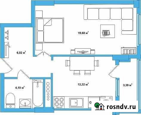 1-комнатная квартира, 45 м², 2/17 эт. на продажу в Кохме Кохма - изображение 1