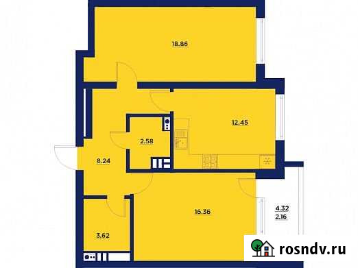 2-комнатная квартира, 65 м², 14/17 эт. на продажу в Воронеже Воронеж - изображение 1